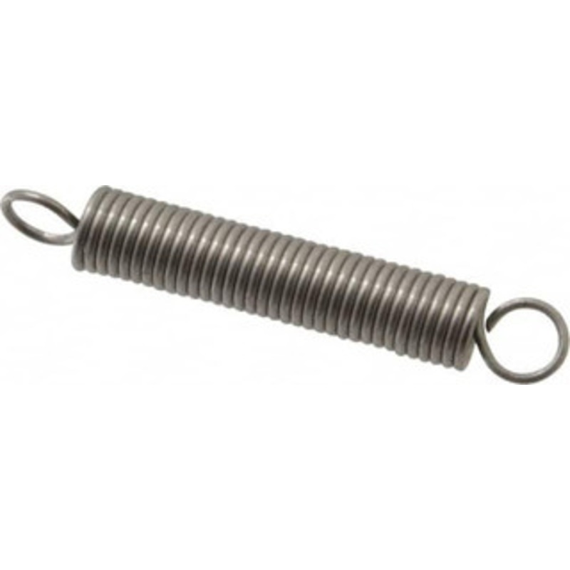 Made in USA 5/16 OD, 8.55 Lb Max Load, 3.33 Max Ext Len, 0.041 Wire Diam Stainless Steel Extension Spring 5.22 Lb/In Rating, 1.9 Lb Init Tension, 2 Free Length E-041-312-2000S – 04076006