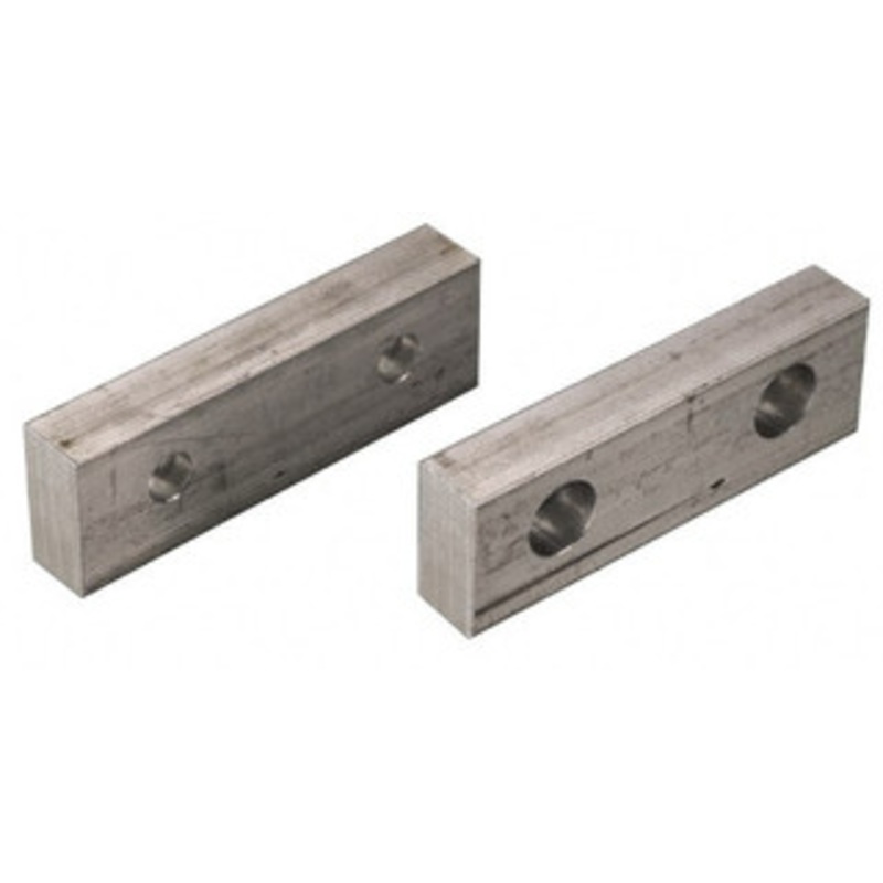 SnapJaws 8 Wide x 3 High x 1-1/2 Thick, Flat/No Step Vise Jaw Soft, Steel, Fixed Jaw, Compatible with 8 Vises 8MSJ-310 – 03722600