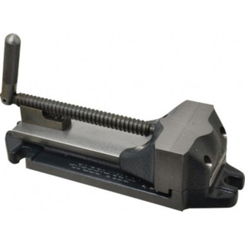 Cardinal Tool 4 Jaw Opening Capacity x 1-1/2 Throat Depth, Horizontal Drill Press Vise 4 Wide Jaw, Stationary Base, Rapid Action, 11-1/2 OAL x 2-7/8 Overall Height, Steel 4-B – 09240284