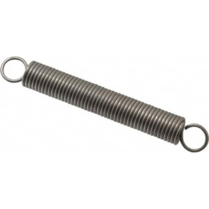 Made in USA 3/8 OD, 10.35 Lb Max Load, 5.39 Max Ext Len, 0.047 Wire Diam Stainless Steel Extension Spring 3.53 Lb/In Rating, 2.25 Lb Init Tension, 3 Free Length E-047-375-3000S – 04076170