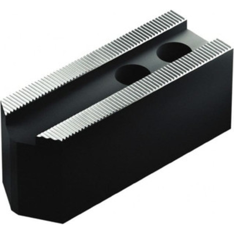 Schunk 6 Max Chuck Capacity, 1.5mm x 60 Serrated Interface, Square Soft Lathe Chuck Jaw 3 Jaw, Steel, 20mm Btw Mount Hole Ctrs, 82mm Long, 35mm Wide, 60mm High, 12mm Groove, M10mm Fastener 132606 – 44459311