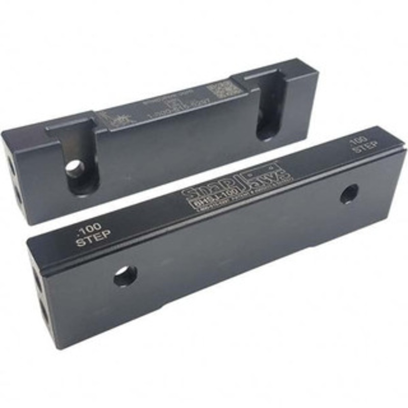 SnapJaws 6 Wide x 1.53 High x 0.73 Thick, Step Vise Jaw Hard, Steel, Fixed Jaw, Compatible with 6 Vises 6HSJ-100 – 03722121