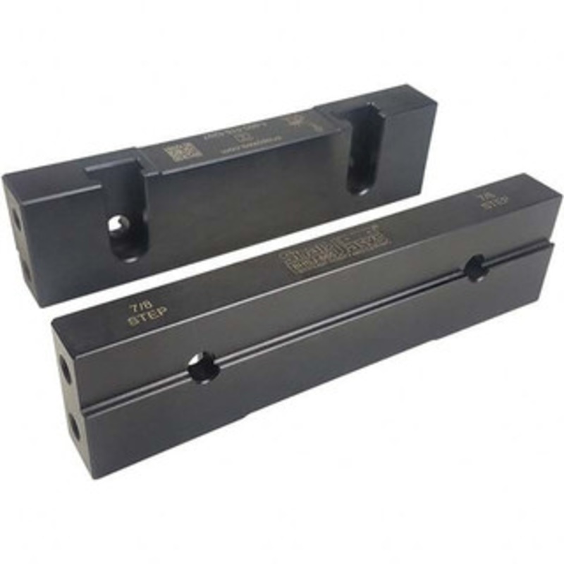 SnapJaws 8 Wide x 2.03 High x 0.98 Thick, Step Vise Jaw Hard, Steel, Fixed Jaw, Compatible with 8 Vises 8HSJ-865 – 03722337