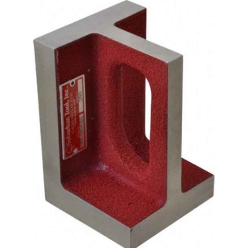 Suburban 1 Hole, 6 High x 4 Wide x 4 Deep, Right Angle Iron Cast Iron, Precision Ground, 7/8 Thick, Parallel to within 0.00025 per 6, Square to within 0.0005 per 6 URA040406G – 70149026