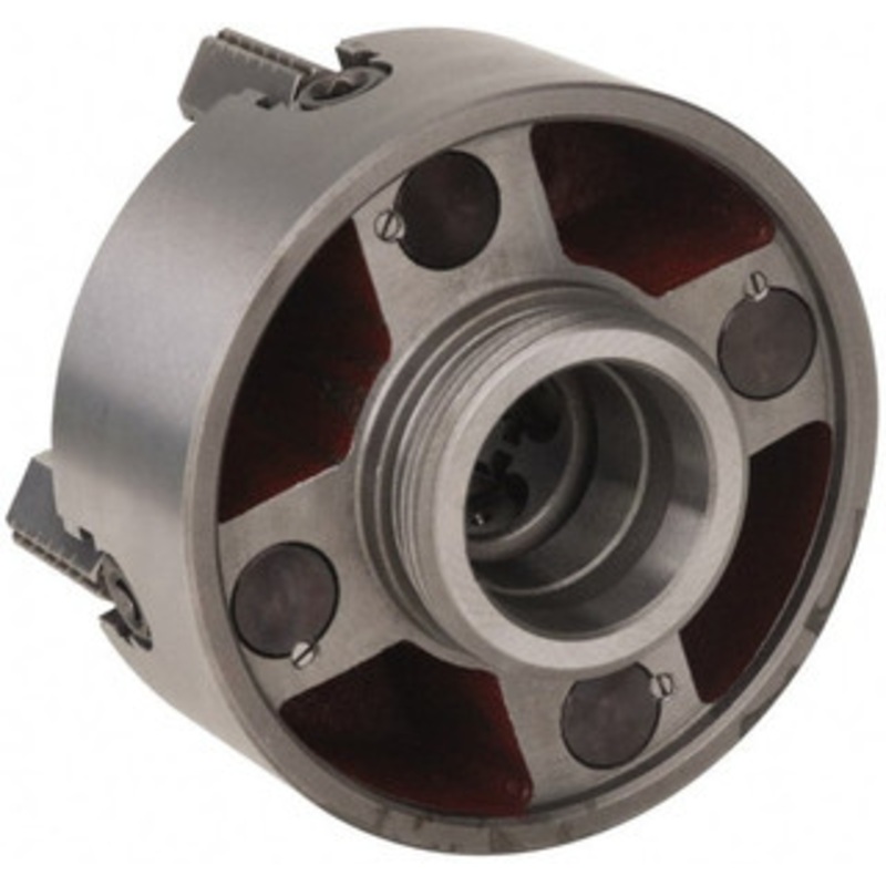 Bison 4 Jaws, 8 Diam, Independent Manual Lathe Chuck L-0 Mount Spindle, Reversible, 1.9685 Through Hole Diam, Cast Iron 7-854-0842 – 08563306