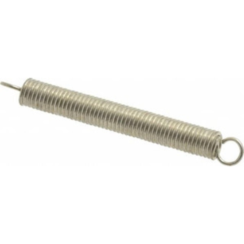 Made in USA 3/16 OD, 3.95 Lb Max Load, 2-3/8 Max Ext Len, 0.028 Wire Diam Extension Spring 5.67 Lb/In Rating 81X – 06979819