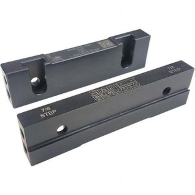 SnapJaws 6 Wide x 1.53 High x 0.73 Thick, Step Vise Jaw Hard, Steel, Fixed Jaw, Compatible with 6 Vises 6HSJ-865 – 03722212