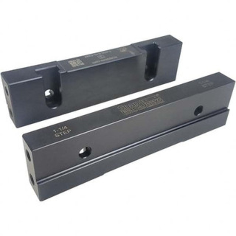 SnapJaws 8 Wide x 2.03 High x 0.98 Thick, Step Vise Jaw Hard, Steel, Fixed Jaw, Compatible with 8 Vises 8HSJ-124 – 03722352