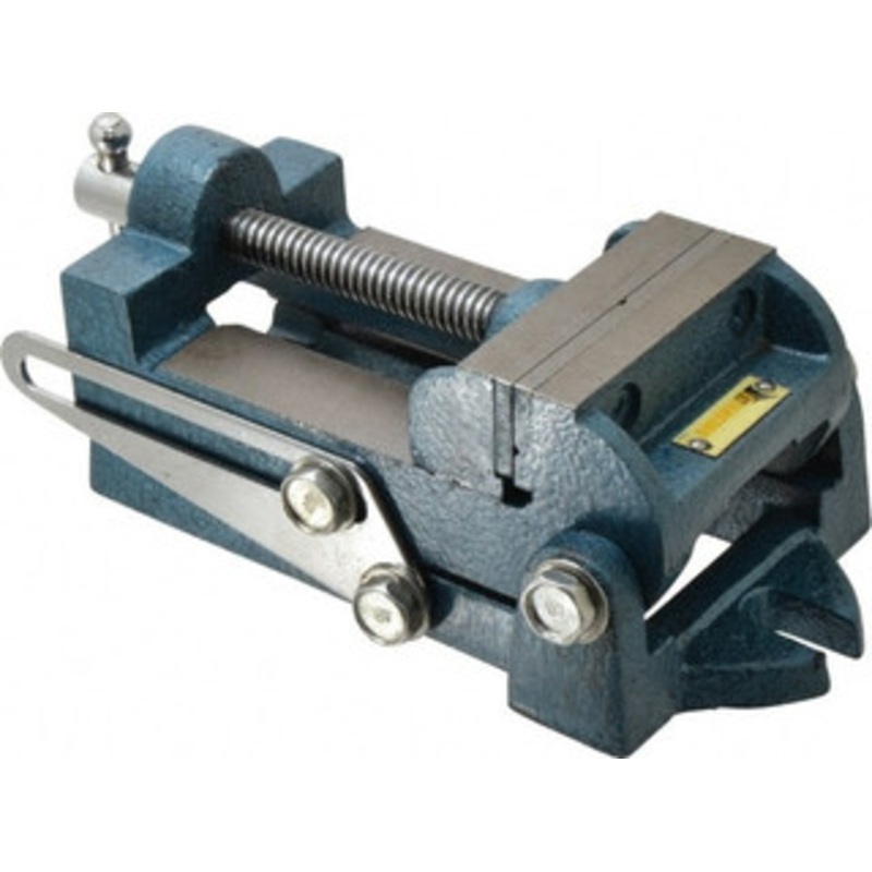 Value Collection 3-5/16 Jaw Opening Capacity x 1-1/4 Throat Depth, Angle Drill Press Vise 3-1/2 Wide x 1.35 High Jaw, Stationary Base, Standard Speed, 9.13 OAL x 3.23 Overall Height, Cast Iron 428-7102 – 09193053