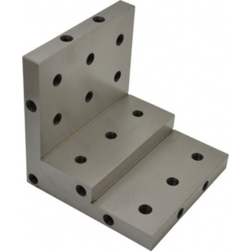 SPI 6 Wide x 6 Deep x 6 High Steel Precision-Ground Angle Plate Stepped Plate, Machined Holes on Surface, Open End 63-374-3 – 59573204