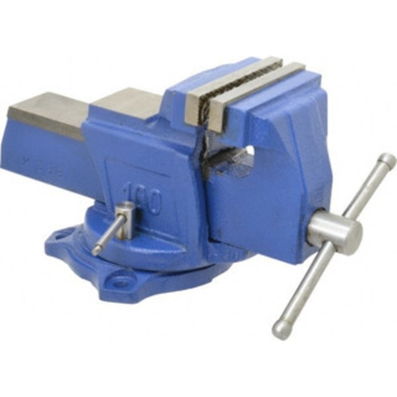 Value Collection 4 Jaw Width, 3-17/32 Opening Capacity, 2-1/4 Throat Depth, Cast Iron Swivel Bench Vise Bolt Down Base Attachment, 5.77 High CBV00460 – 09207846