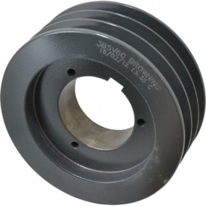 Browning 3B5V60 3 Groove, 5/8 to 2-1/4 Bore Diam, 6.28 Outside Diam, QD Bushed V Belt Sheave 6.1 5V Diam Belt Pitch 3B5V60 – 84431998