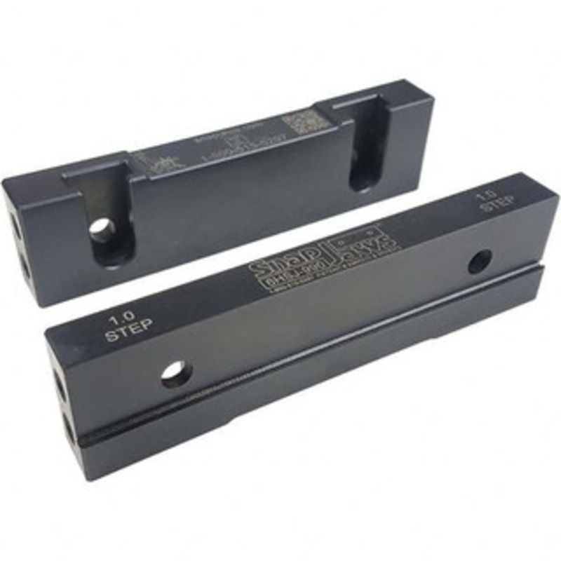 SnapJaws 6 Wide x 1.53 High x 0.73 Thick, Step Vise Jaw Hard, Steel, Fixed Jaw, Compatible with 6 Vises 6HSJ-990 – 03722220