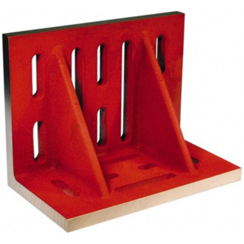 Suburban 12 Wide x 8 Deep x 9 High Cast Iron Machined Angle Plate Standard Plate, Through-Slots on Surface, Double Web, 1 Thick, Single Plate SAW120908 – 70144498