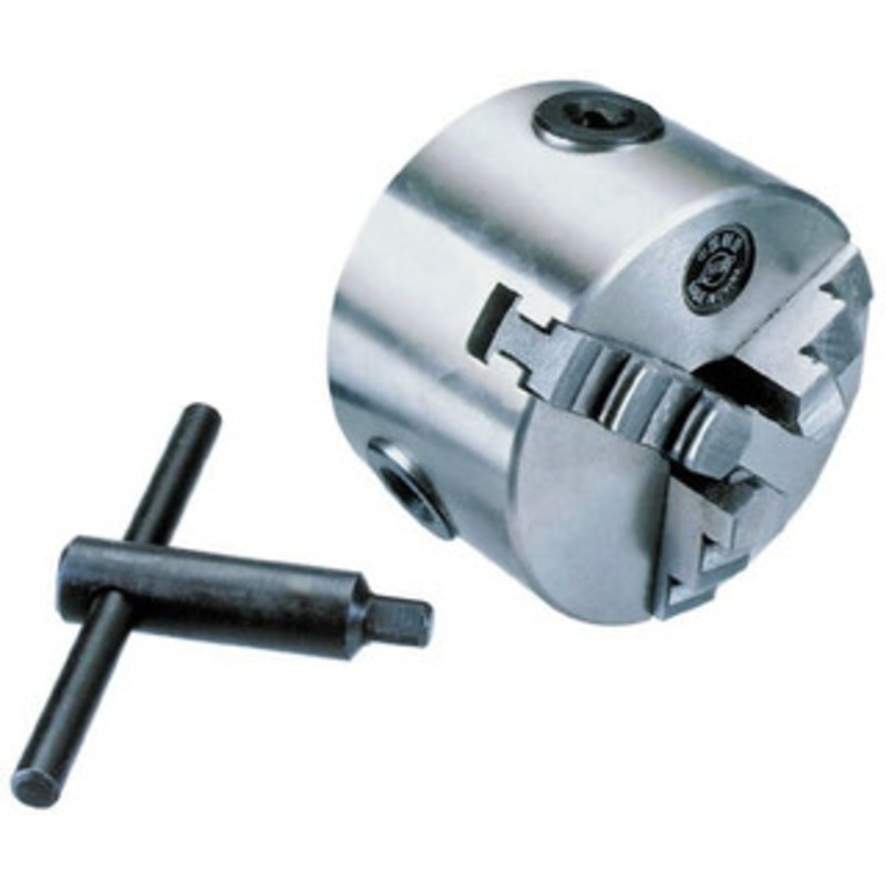 Value Collection 3 Jaws, 6 Diam, Self Centering Manual Lathe Chuck Plain Back Mount Spindle, 1.5748 Through Hole Diam, 0.003 Axial Runout, Cast Iron 429-3006 – 08550733