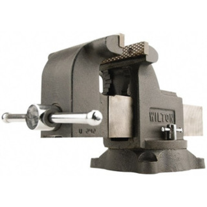 Wilton 5 Jaw Width x 5 Jaw Opening, 3 Throat Depth, Bench & Pipe Combination Vise 5/8 to 2-3/8 Pipe Capacity, Bolt Down Swivel Base, Cast Iron 63301 – 09794264