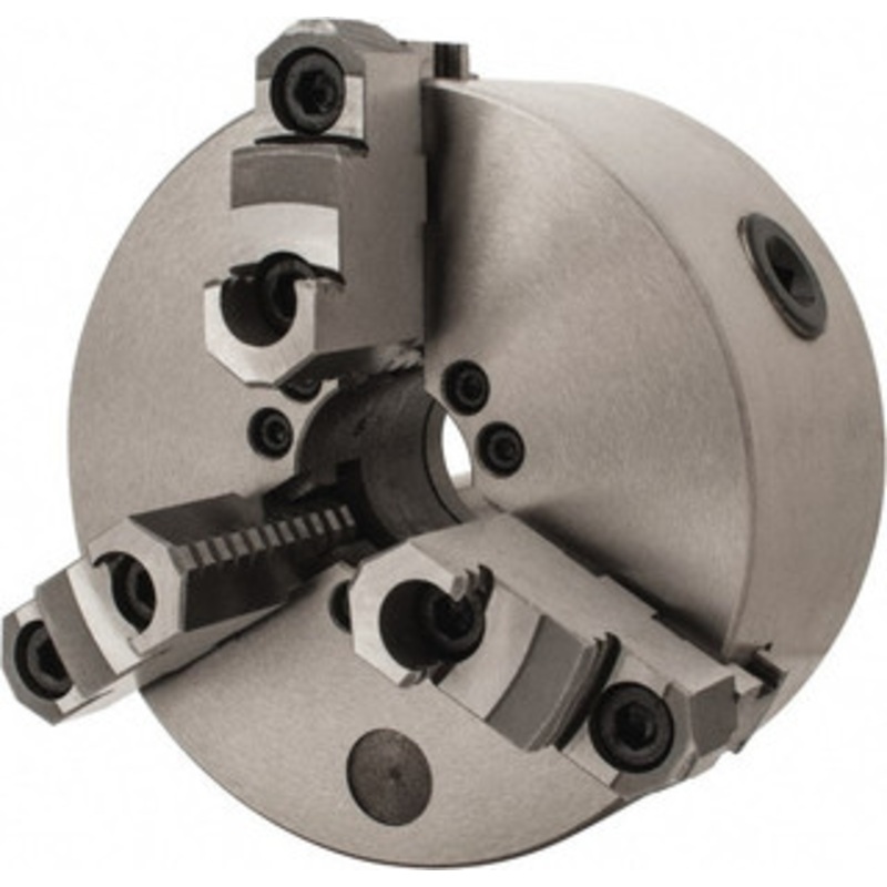 Value Collection 3 Jaws, 6 Diam, Self Centering Manual Lathe Chuck D1-4 Mount Spindle, Reversible, 1.5748 Through Hole Diam, Cast Iron 429-3064 – 08606428
