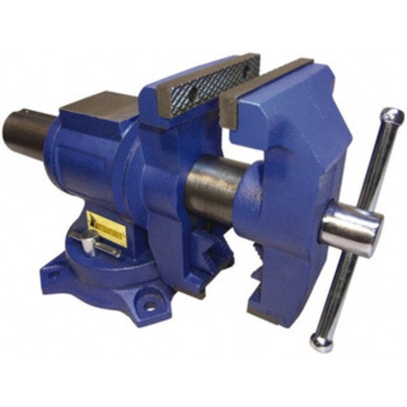 Value Collection 5 Jaw Width x 4-15/16 Jaw Opening, 2.64 Throat Depth, Bench & Pipe Combination Vise 19/32 to 2.52 Pipe Capacity, Bolt Down Swivel Base, Cast Iron CBV082 – 43137504