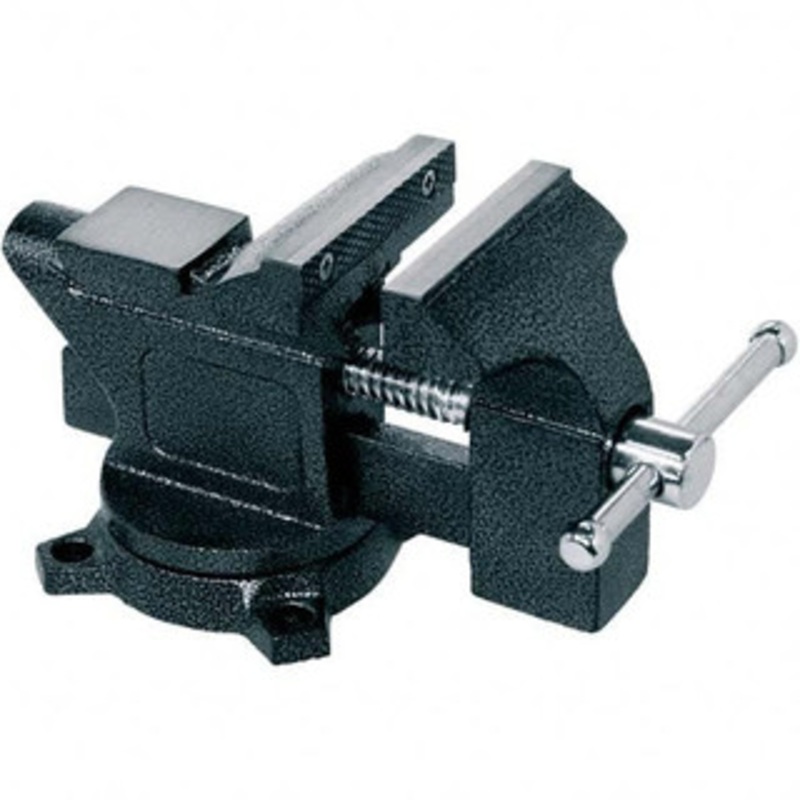 Bessey 4-1/2 Jaw Width x 4 Jaw Opening Capacity x 1-3/4 Throat Depth, Ductile Iron Swivel Bench Vise Lockdown Base Attachment, 4.3 Overall Width x 4.3 Overall Height, Has Anvil BV-HW45 – 16647307