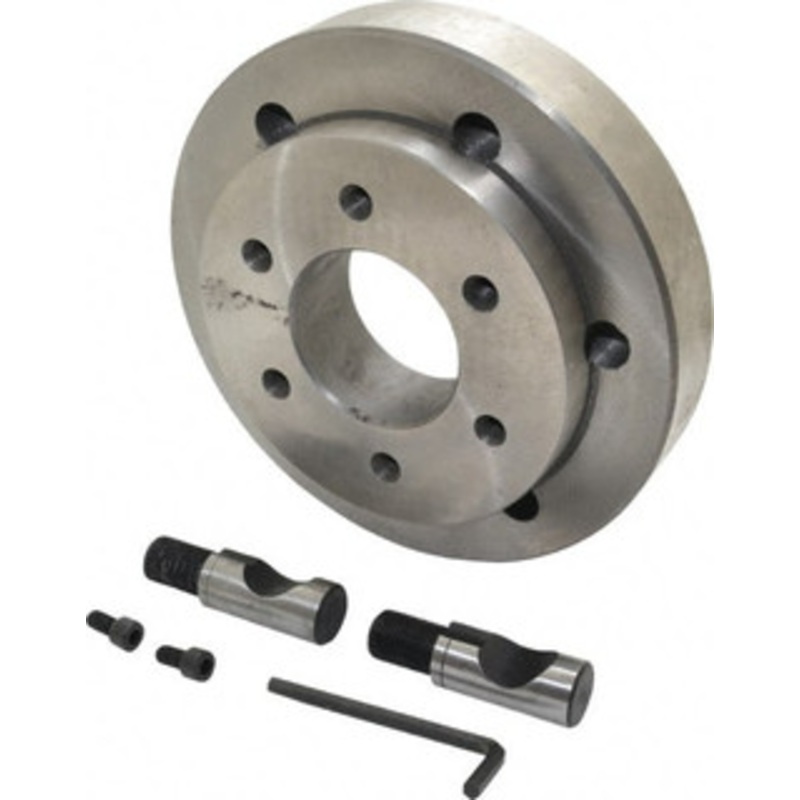 Buck Chuck Adapter Back Plate for 10 Diam Self Centering Lathe Chucks D1-8 Mount, 3.03 Through Hole Diam, 6.344mm ID, 8.03 OD, 1.566 Flange Height, Steel B10-D8 – 08536542