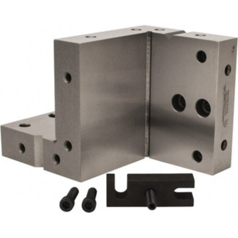 Suburban 4 Wide x 6 Deep x 4 High Steel Precision-Ground Angle Plate Compound Plate, Machined Holes on Surface, Open End, 1 Thick, Single Plate CAP46 – 09130519