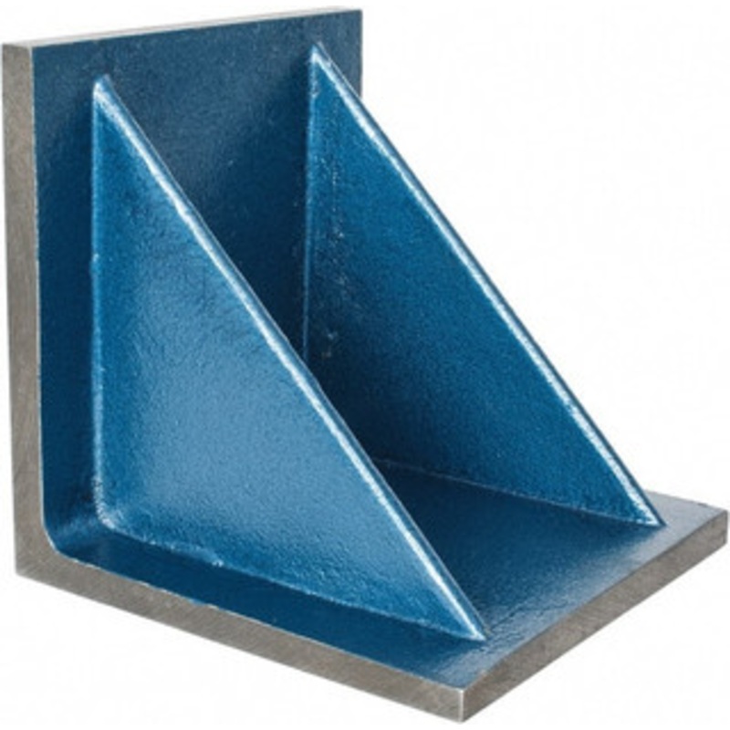 Value Collection 10 Wide x 10 Deep x 10 High Cast Iron Machined Angle Plate Standard Plate, Flat Surface, Double Web, Single Plate 418-4340 – 00140103