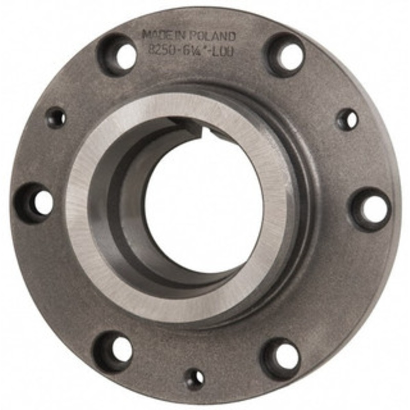 Bison Adapter Back Plate for 12-1/2 Diam Self Centering Lathe Chucks L-0 Mount, 2.6 Through Hole Diam, 12.44 OD, 1.1 Flange Height, Cast Iron 7-879-122 – 08568602