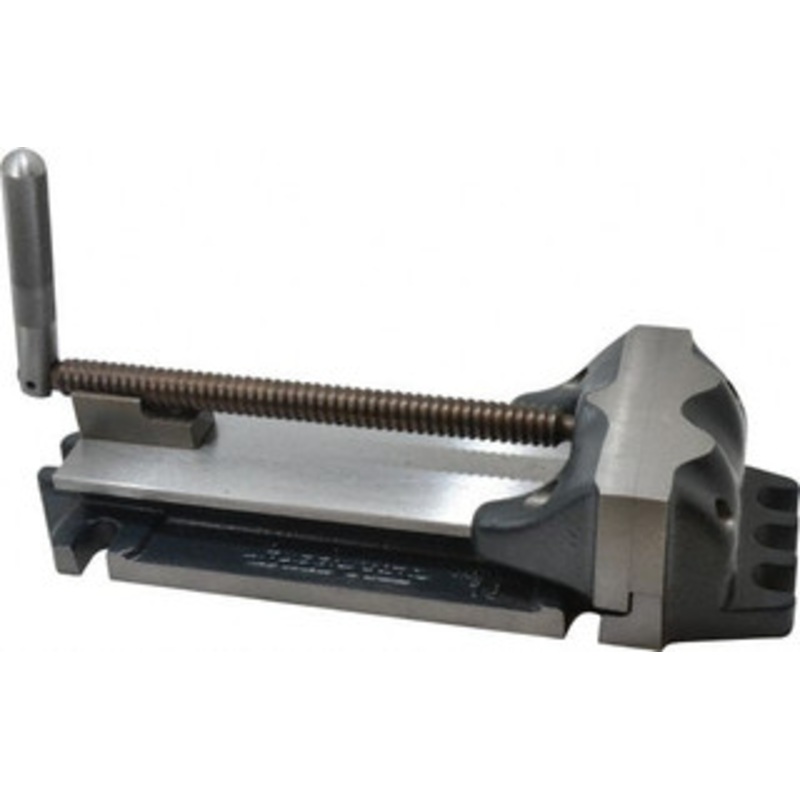 Cardinal Tool 8 Jaw Opening Capacity x 2 Throat Depth, Horizontal Drill Press Vise 6 Wide Jaw, Stationary Base, Rapid Action, 17 OAL x 3-7/8 Overall Height, Steel 7-B – 09240078