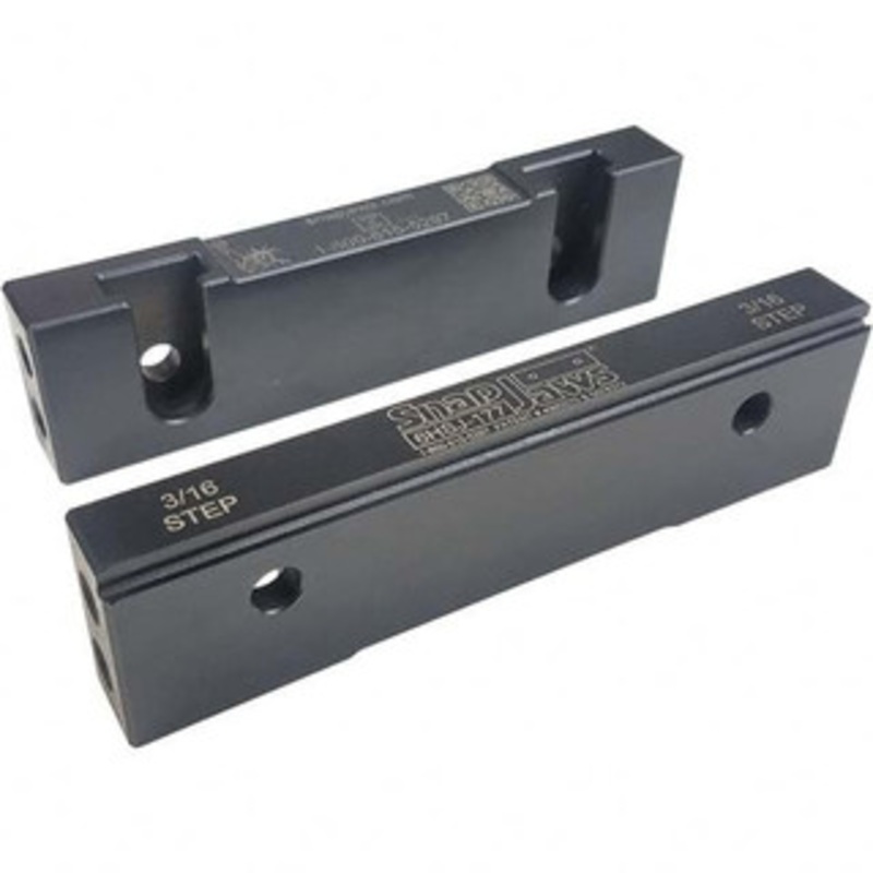 SnapJaws 6 Wide x 1.53 High x 0.73 Thick, Step Vise Jaw Hard, Steel, Fixed Jaw, Compatible with 6 Vises 6HSJ-177 – 03722147
