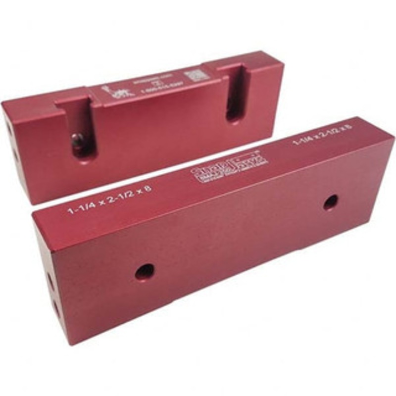 SnapJaws 8 Wide x 2-1/2 High x 1-1/4 Thick, Flat/No Step Vise Jaw Soft, Aluminum, Fixed Jaw, Compatible with 8 Vises 8MAJ-250 – 03722683