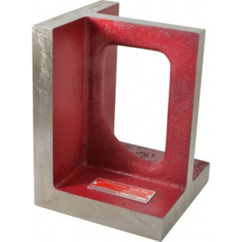 Suburban 1 Hole, 8 High x 6 Wide x 6 Deep, Right Angle Iron Cast Iron, Precision Ground, 1 Thick, Parallel to within 0.00025 per 6, Square to within 0.0005 per 6 URA060608G – 70149083