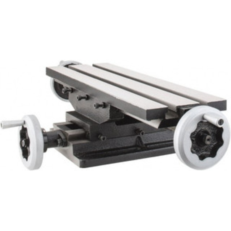 Value Collection 6 Table Width x 19 Table Length, 7-1/2 Cross Travel x 11 Longitudinal Travel, Slide Machining Table 5 Overall Height, Two 9/16 Longitudinal T Slots, 10-1/2 Base Length x 8 Base Width TC18-2 – 00695148