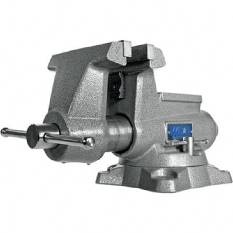 Wilton 6-1/2 Jaw Width, 6-1/2 Opening Capacity, 4-3/8 Throat Depth, Iron Swivel Bench Vise Double Lockdown Base Attachment, Anvil, 19-19/64 Long x 11 Wide x 9-13/32 High 28812 – 47592175