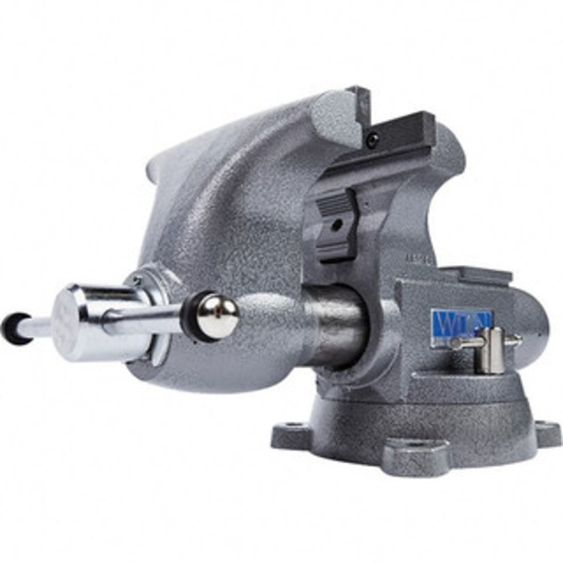 Wilton 8 Jaw Width x 7-3/4 Jaw Opening, 5 Throat Depth, Bench & Pipe Combination Vise 3/8 to 4-1/2 Pipe Capacity, Bolt Down Swivel Base 28808 – 90936428