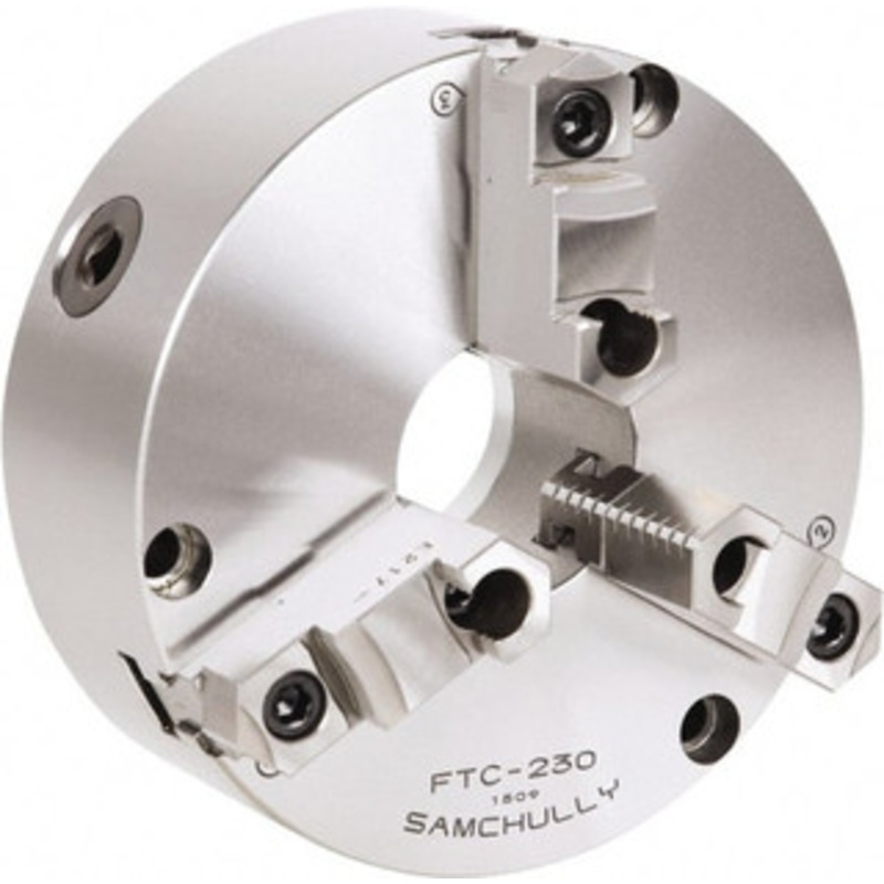 Samchully 3 Jaw, 273mm Diam, Self Centering Manual Lathe Chuck Front Mount, Adjustable, 89mm Through Hole Diam, Forged Steel FTC273 – 41768011