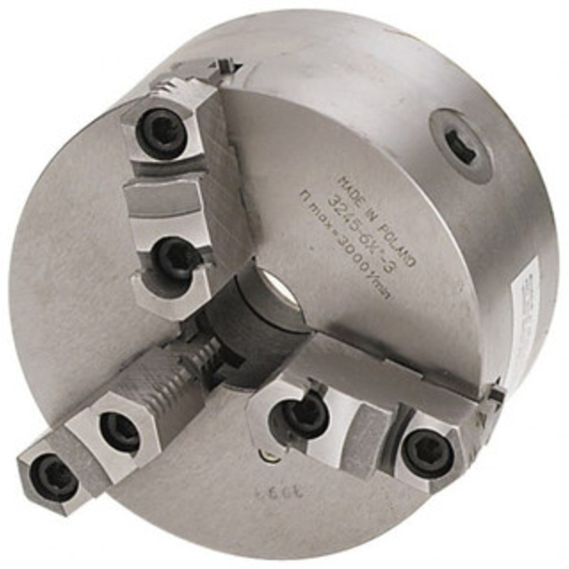 Bison 3 Jaws, 6 Diam, Self Centering Manual Lathe Chuck D1-5 Mount Spindle, Reversible, 4,500 Max RPM, 1.6535 Through Hole Diam, 0.0008 Axial Runout, 0.0012 Radial Runout, Forged Steel 7-823-0635 – 93671345