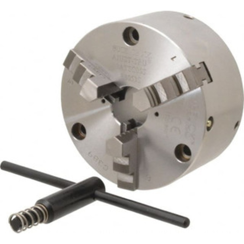 Buck Chuck 3 Jaws, 5 Diam, Self Centering Manual Lathe Chuck Front Mount, Adjustable, 5,500 Max RPM, 1.28 Through Hole Diam, Forged Steel B8053S – 59614768