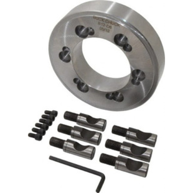 Buck Chuck Adapter Back Plate for 12 Diam Self Centering Lathe Chucks D1-6 Mount, 4.062 Through Hole Diam, 7-7/8 OD, 1.437 Flange Height, Steel B12-D6 – 08536567