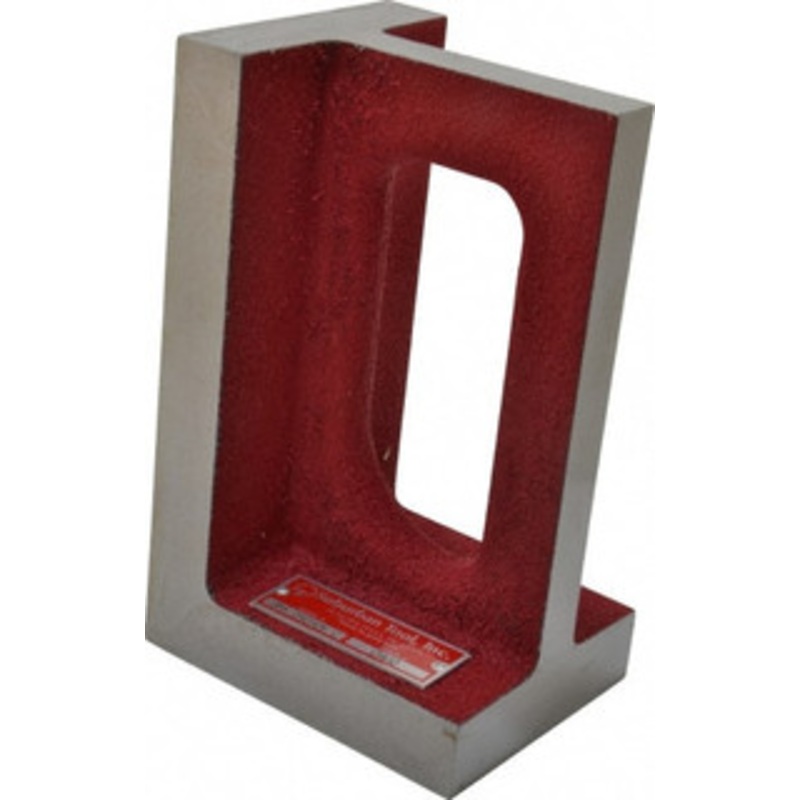 Suburban 1 Hole, 8 High x 4 Wide x 5 Deep, Right Angle Iron Cast Iron, Precision Ground, 1 Thick, Parallel to within 0.00025 per 6, Square to within 0.0005 per 6 URA040508G – 70149042