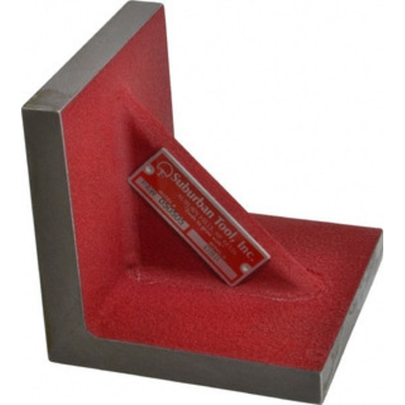 Suburban 5 Wide x 5 Deep x 5 High Cast Iron Machined Angle Plate Standard Plate, Flat Surface, Single Web, 11/16 Thick, Single Plate PAW050505 – 70140256
