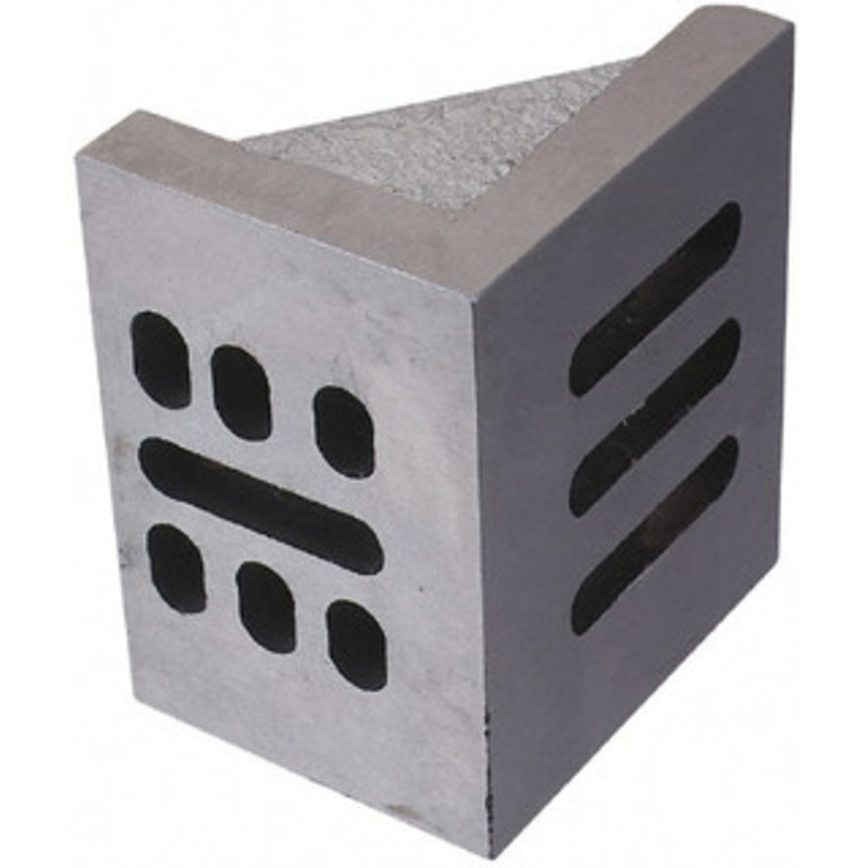 Value Collection 7 Wide x 4-1/2 Deep x 5-1/2 High Cast Iron Partially Machined Angle Plate Slotted Plate, Through-Slots on Surface, Webbed, Single Plate 418-4530 – 00144055