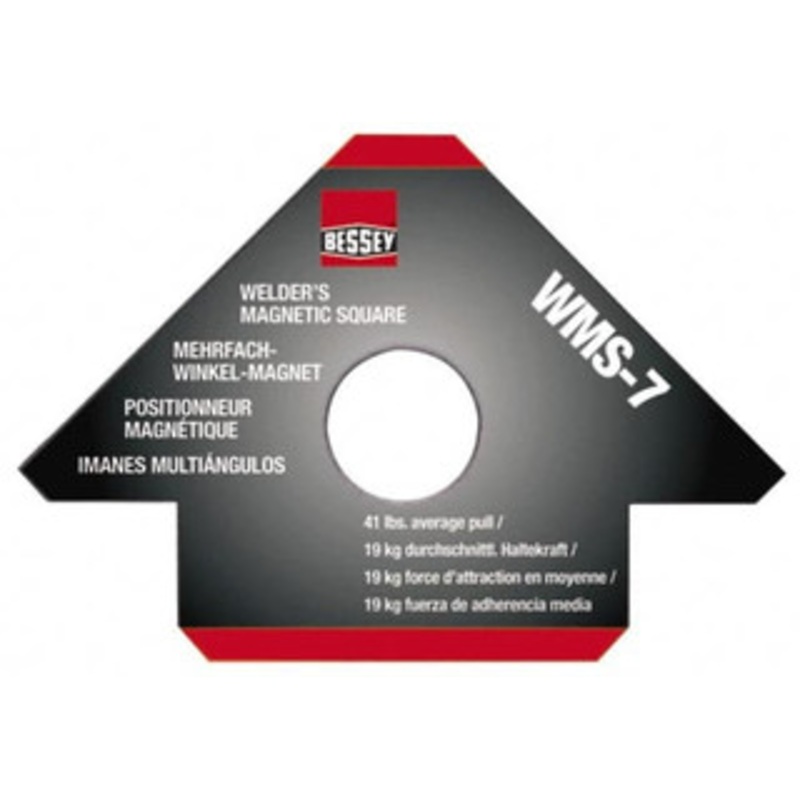 Bessey 4-3/4 Wide x 9/16 Deep x 3-1/4 High Magnetic Welding & Fabrication Square 41 Lb Average Pull Force WMS-7 – 93547057