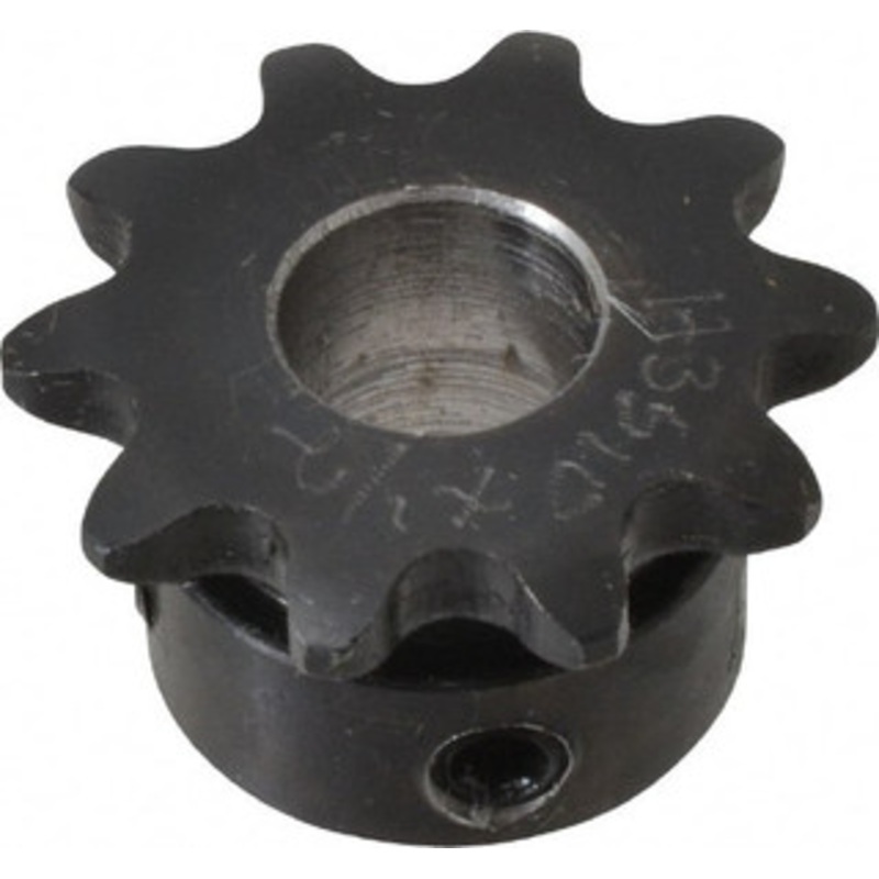 Browning 3/8 Chain Pitch, Chain Size 35, 10 Tooth Finished Bore Sprocket 1/2 Bore Diam, 1.214 Pitch Diam, 1.37 OD H3510X1/2 – 78338654