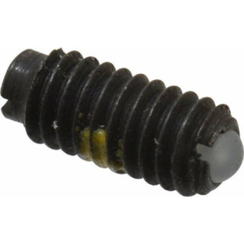 Vlier 6-40, 0.078 Ball Diam, 0.312 Body Length, 0.023 Max Ball Reach, Threaded Ball Plunger Steel Body, Nylon Ball, 0.5 Lb Initial End Force, 1 Lb Final End Force, Locking Element DB48P – 62122437