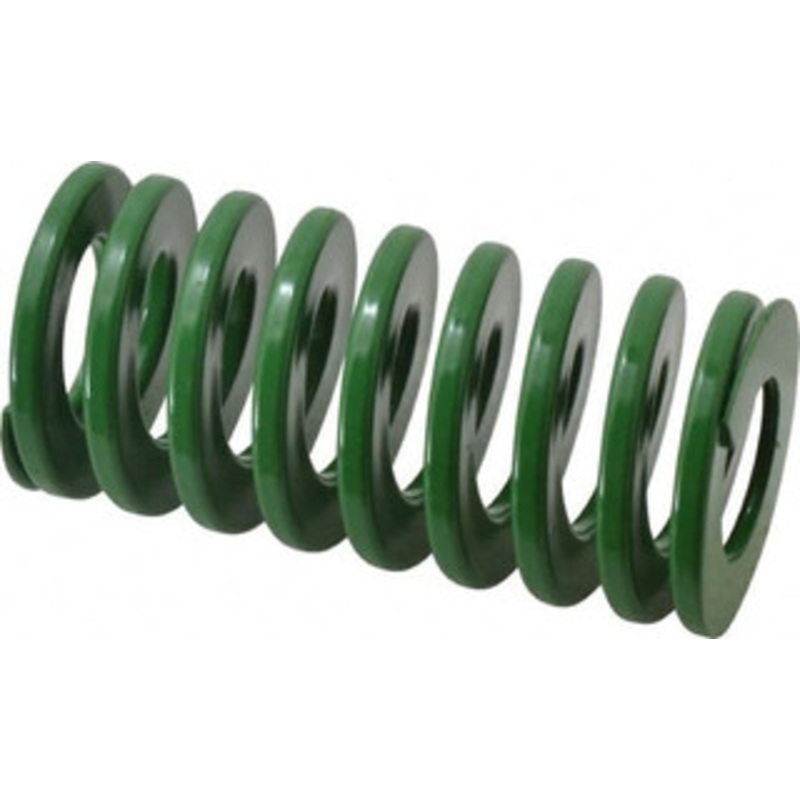 Danly 2 Hole Diam, 1 Rod Diam, 4 Free Length, Green Die Spring 51.2 Lb Max Deflection, 1.61 Max Deflection, Light Duty, Chromium Vanadium Steel 9-3216-11 – 76011444
