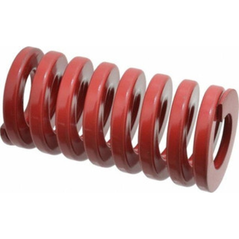 Danly 2 Hole Diam, 1 Rod Diam, 4 Free Length, Red Die Spring 140 Lb Max Deflection, 1.2 Max Deflection, Heavy Duty, Chromium Vanadium Steel 9-3216-26 – 76015445