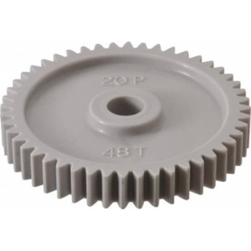 Made in USA 20 Pitch, 2.4 Pitch Diam, 2-1/2 OD, 48 Tooth Spur Gear 3/8 Face Width, 3/8 Bore Diam, 47/64 Hub Diam, 20 Pressure Angle, Acetal 2048 – 03124997