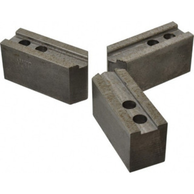 Abbott Workholding 8 & Up Chuck Capacity, 1/16 x 90 Serrated Attachment, Square Soft Lathe Chuck Jaw 3 Jaws, Steel, 29/32 Btw Mount Hole Ctrs, 4 Long x 1-1/2 Wide x 2 High, 0.669 Groove, 0.4724 & 12mm Fastener SMW8S – 04229233