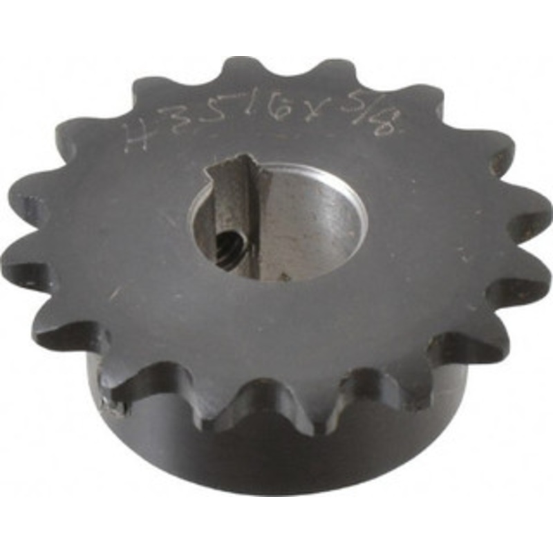 Browning 3/8 Chain Pitch, Chain Size 35, 16 Tooth Finished Bore Sprocket 5/8 Bore Diam, 1.922 Pitch Diam, 2.11 OD H3516X5/8 – 78338761