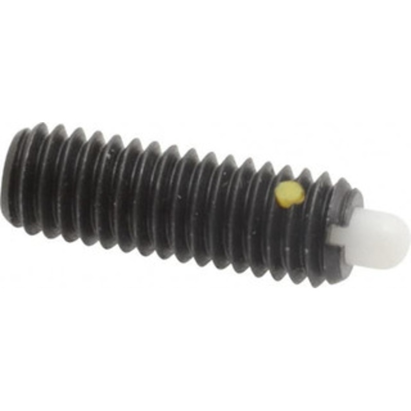 Vlier 3/8-16, 1-1/8 Thread Length, 3/16 Plunger Projection, Steel Threaded Spring Plunger 0.185 – 3/16 Max Plunger Diam, 1-1/8 Plunger Length, 5.5 Lb Init End Force, 14.5 Lb Final End Force NNS58N – 62118468